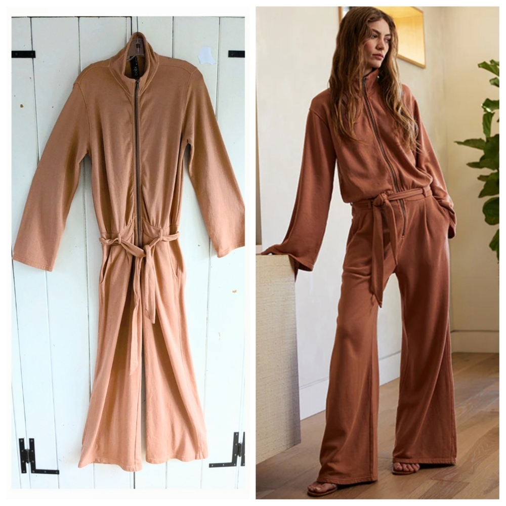 Bobi Los Angeles Zip Front Jumpsuit sz XS